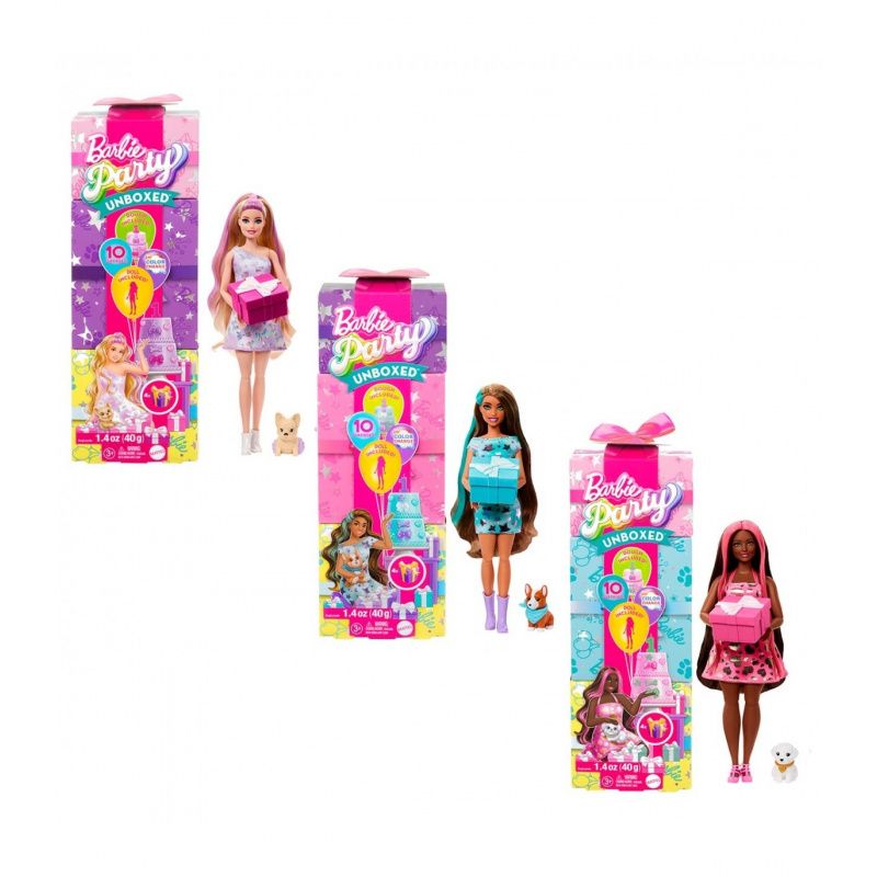 Buy Barbie - Party Unboxed Reveal Glam Party Series - Original